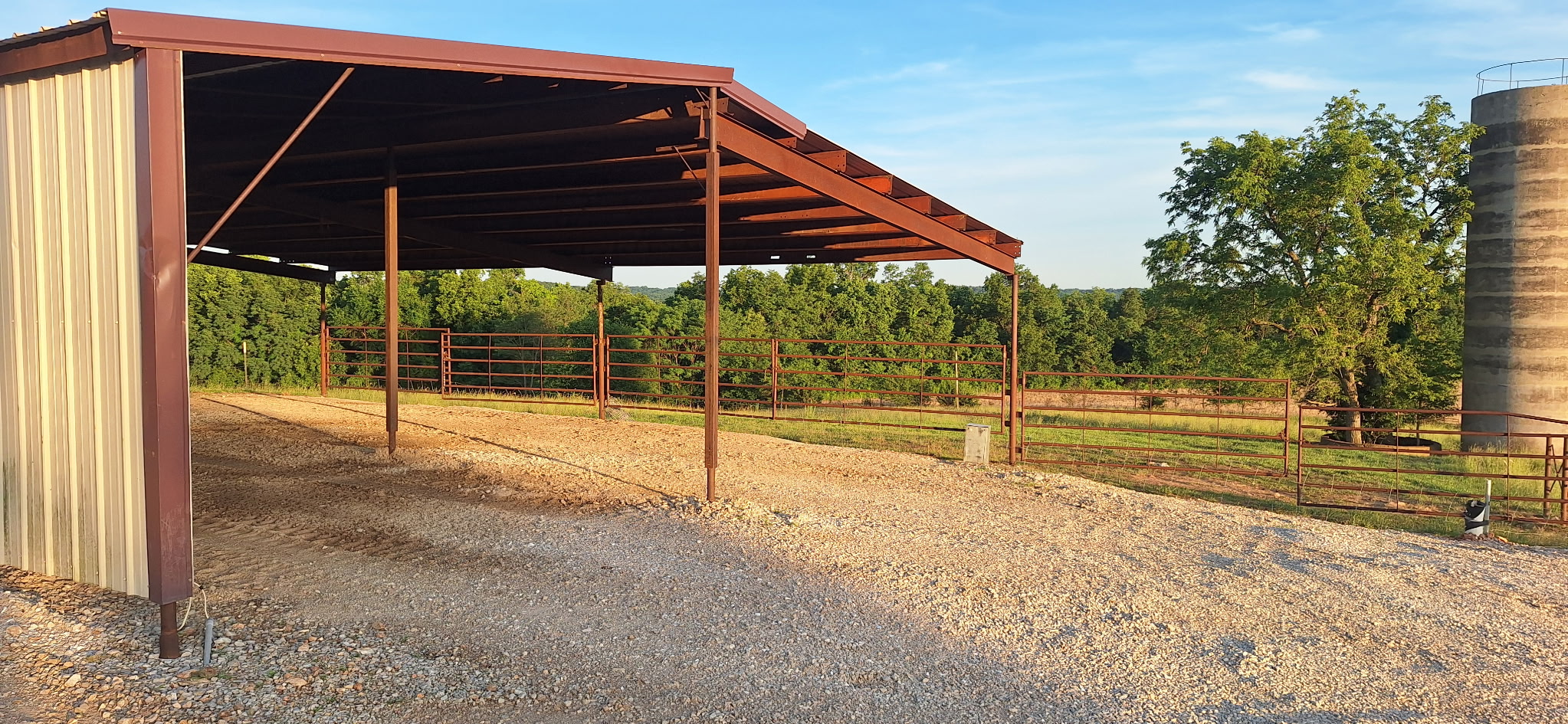 Covered pole barn for events